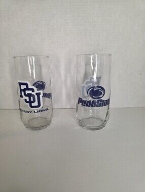 Vintage PSU Penn State University Drining Glasses Set of 2 Double Sided